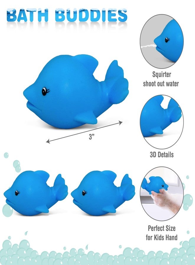Puzzled DolliBu Dolphin Bath Buddy Squirter - Floating Blue Dolphin Rubber Bath Toy, Fun Water Squirting Bathtime Play for Toddlers, Cute & Soft Sea Life Animal Toy for The Bathtub, Beach and Pool for Kids - Image 2
