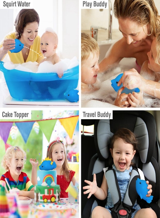Puzzled DolliBu Dolphin Bath Buddy Squirter - Floating Blue Dolphin Rubber Bath Toy, Fun Water Squirting Bathtime Play for Toddlers, Cute & Soft Sea Life Animal Toy for The Bathtub, Beach and Pool for Kids - Image 3