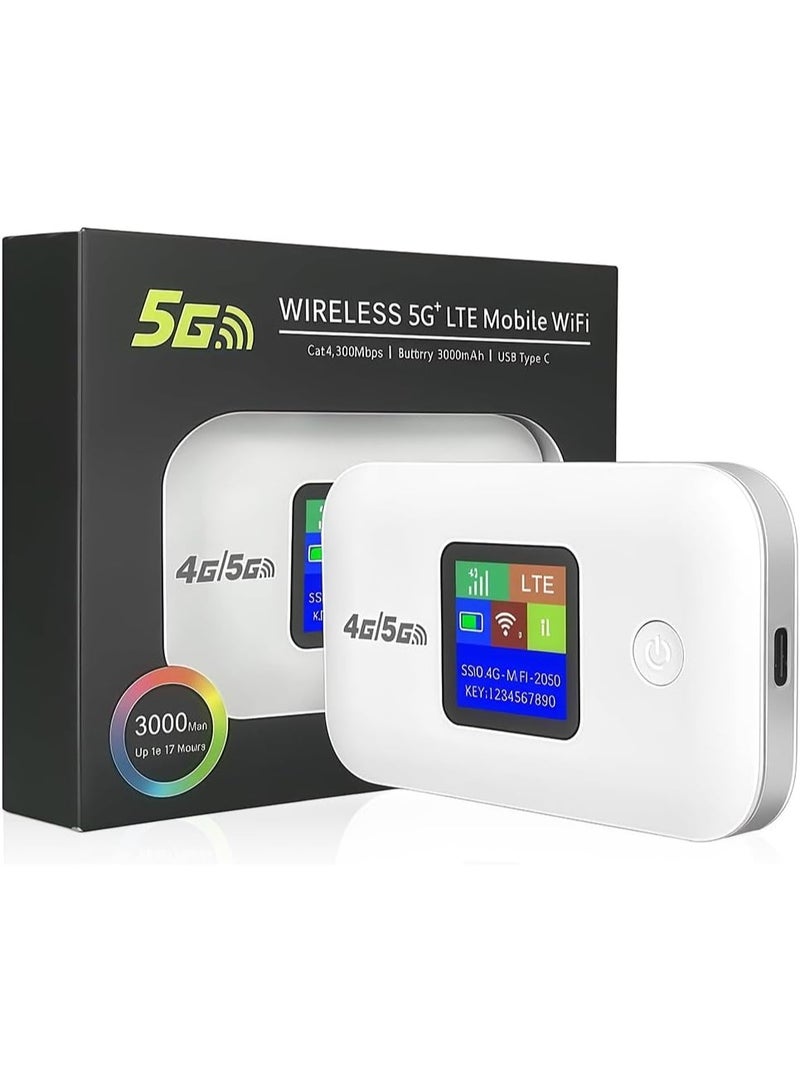 BEST ONE 4G/5G LTE WiFi Mobile Router with SIM Slot, Portable 4G/5G Wifi Travel Router, Pocket WiFi Hotspot with SIM Card Slot, 3000mAh, 150Mbps, Connect Up to 10 Devices - Image 1