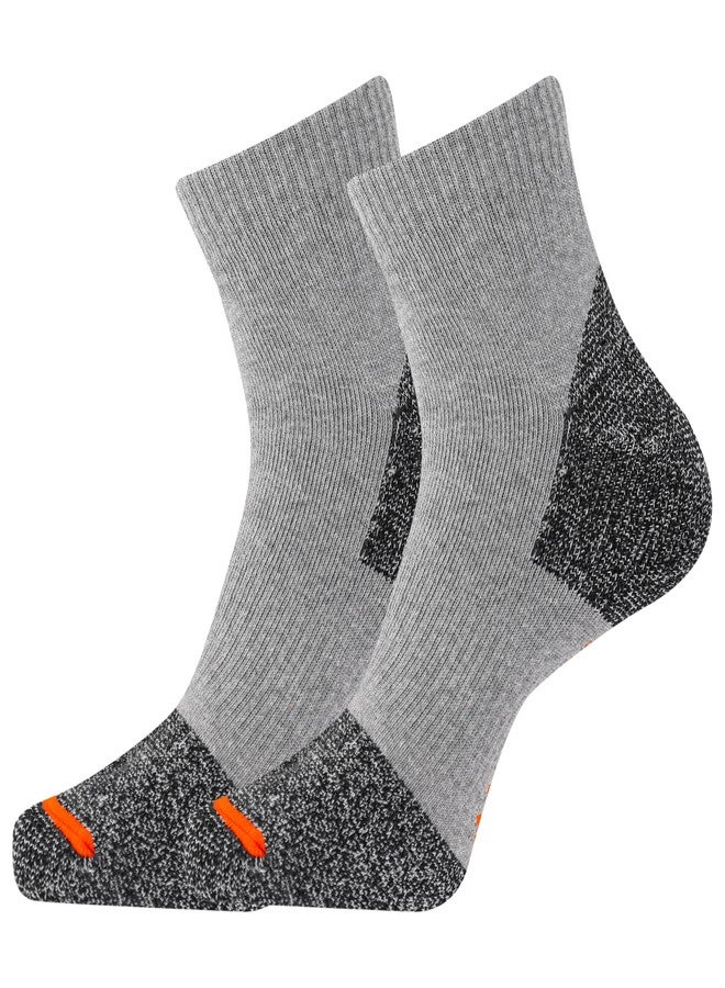 ميريل جوارب ميريل للجنسين لحماية أصابع القدم أثناء العمل - حماية من البثور وقطن يسمح بالتهوية، عبوتان في كل علبة، رمادي، مقاس 9.5-12 للنساء / 8.5-13 للرجال - Image 1