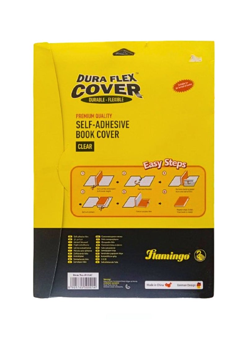 Flamingo Dura Flex Cover Self Adehsive Book Cover Emobossed 10 Sheets 525 x 375mm - Image 2
