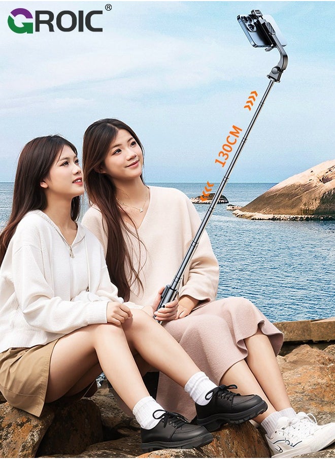 GROIC - Phone Tripod & Selfie Stick, Phone Stand, Cell Phone Tripod with Wireless Remote, iPhone Tripod Stand, Selfie Stick Tripod for iPhone Compatible with All Cell Phones, Camera - Image 1