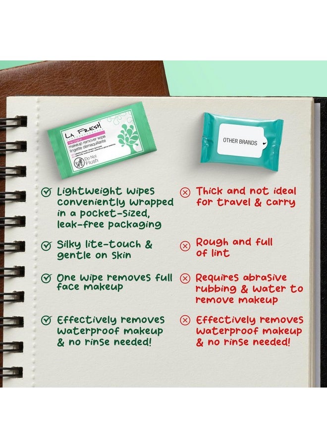 LA FRESH LA Fresh Makeup Remover Wipes with Vitamin E - Make up Remover Wipes for Face, Eyes, Lips - Face Wipes Travel Essentials - Case of 50ct Makeup Wipes  - Image 4