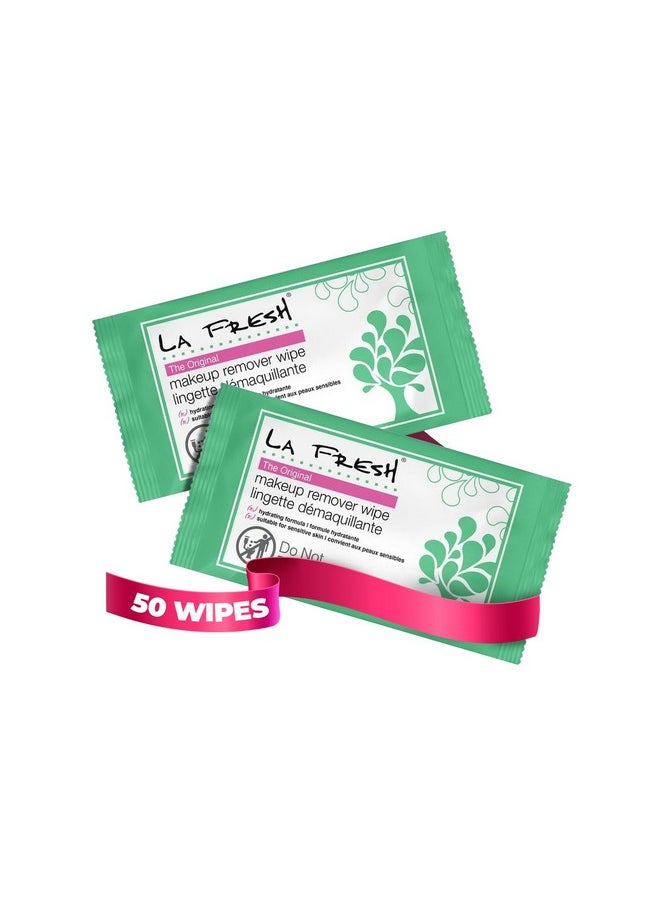LA FRESH LA Fresh Makeup Remover Wipes with Vitamin E - Make up Remover Wipes for Face, Eyes, Lips - Face Wipes Travel Essentials - Case of 50ct Makeup Wipes  - Image 1
