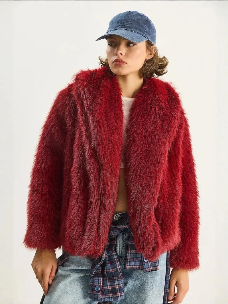 بيانكو لوتشي معطف فرو صناعي لوكسي