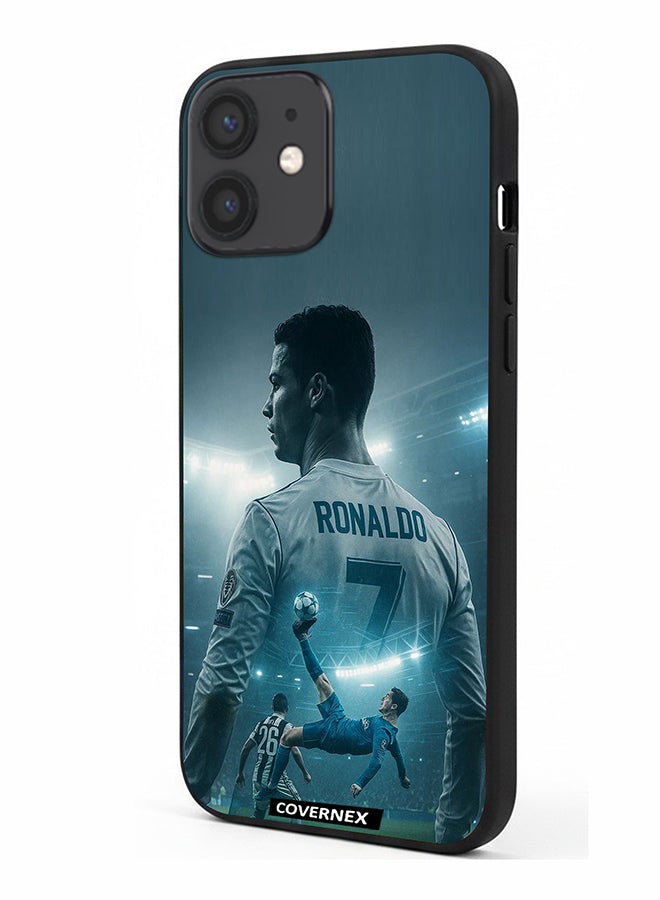 Covernex Apple iPhone 12 Mini Protective Case Cover Printed Featuring Cristiano Ronaldo Iconic Action Shoot - Image 1