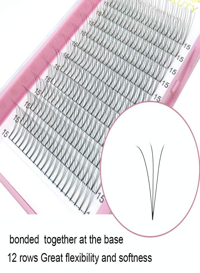 PRO LASHBEAUTY Premade Fans Eyelash Extensions 3D-C-0.10-15 Short Stem Premade Volume Eyelash Extensions 9 to 20 mm Pre made Lash Fans 3D 5D 7D Volume Lash Extensions .07 .10 C D Curl(3D-C-0.10,15mm) - Image 5