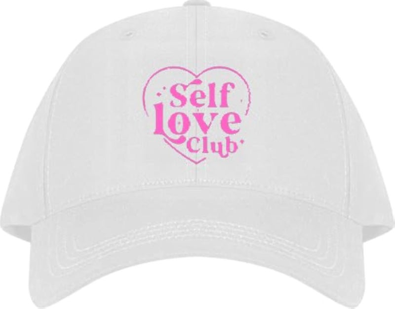 Self Love Club Plain unisex baseball cap White
