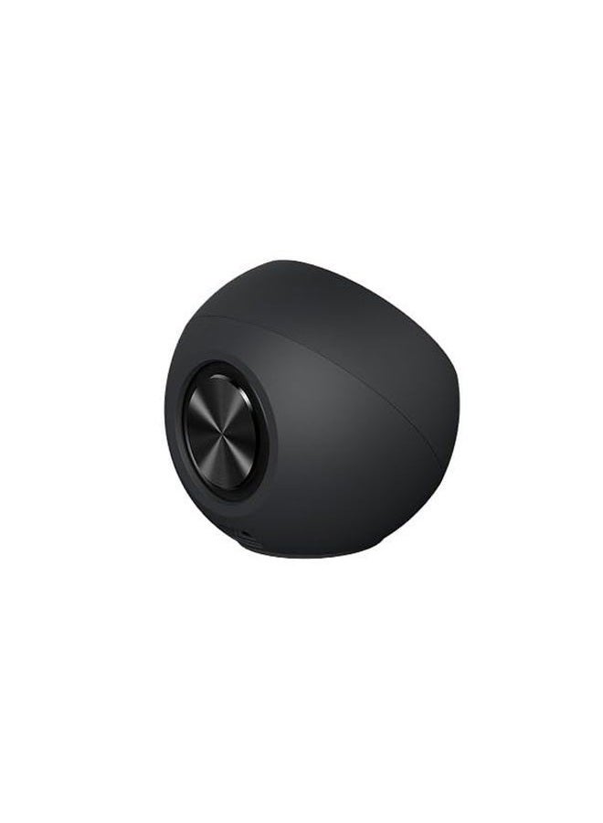 Creative بيبل V2 - مكبرات صوت مكتبية بسيطة تعمل بالطاقة USB-C 2.0 مدخل AUX 3.5 مم حتى 8 واط RMS للكمبيوترات واللابتوبات محول نوع A متضمن وكابل مطول (أسود) - Image 4