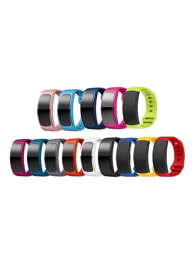 NIBEMINENT Silicone Replacement Strap For Samsung Gear Fit2 Pro Orange - Image 3