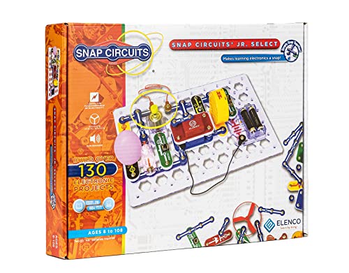 Snap Circuits Jr Select SC130 Electronics Exploration Kit  Over 130 Projects  Full Color Project Manual  30 Parts  STEM Educational Toys for Kids 8 - Image 1