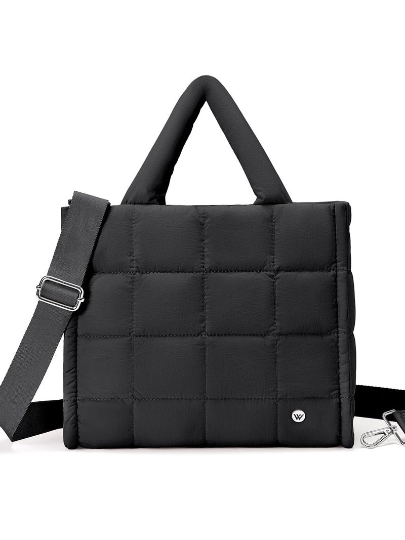 WESTBRONCO Puffer Crossbody Bags for Women, Quilted Purses, Lightweight Shoulder Bag Puffy Bag Nylon Handbags for Travel - Image 1