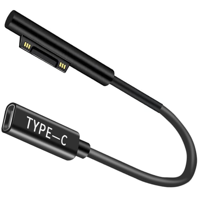 محول USB C مغناطيسي 65 واط، شاحن طاقة AC 15 فولت مصمم لجهاز مايكروسوفت سيرفيس برو 3/4/5/6/7/8/9/X، محول طاقة متوافق مع سلسلة لابتوب مايكروسوفت سيرفيس بوك