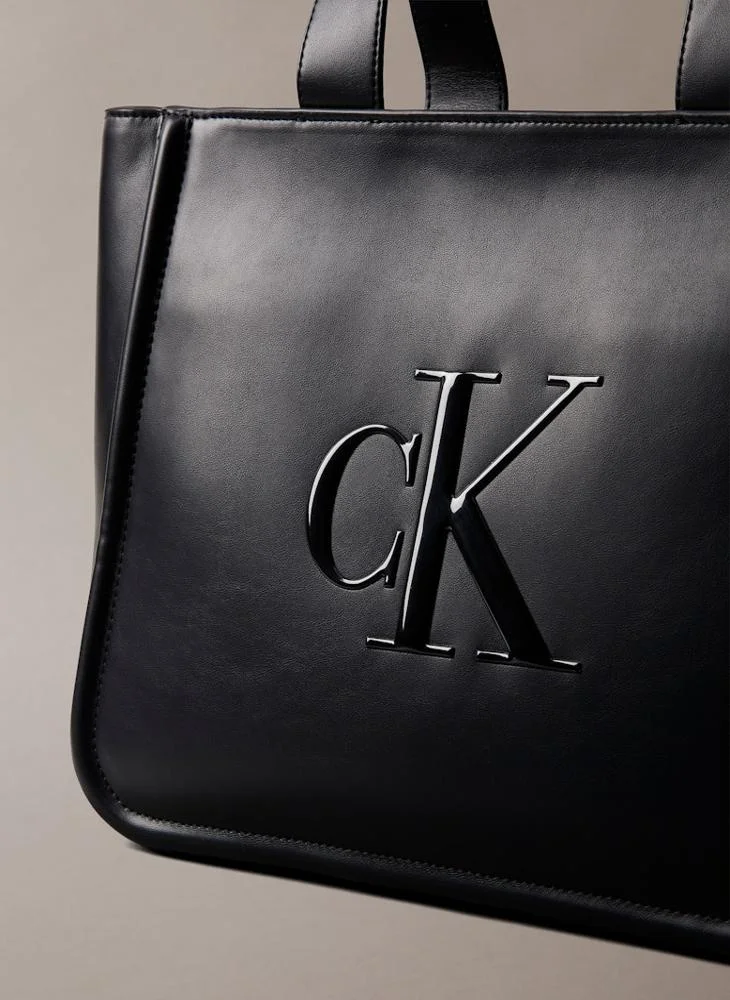 CALVIN KLEIN Logo Raised Medium Tote
