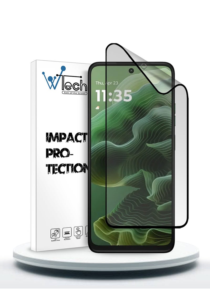Wtech Motorola Moto G35 5G 2024 / Motorola Moto G05 4G 2025 / Motorola Moto G15 4G 2025 Nano Ceramic Full Glue Full Cover Matte Flexible Screen Protector (MSCNMN) - Clear/Black  - Image 1