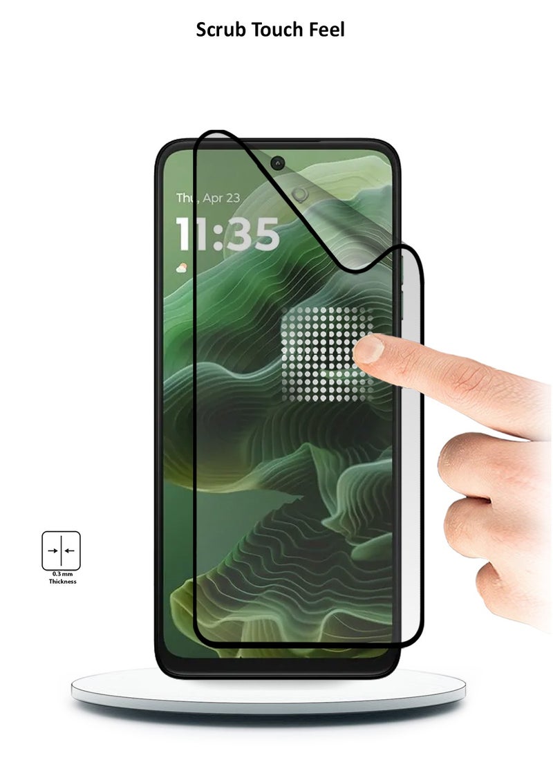 Wtech Motorola Moto G35 5G 2024 / Motorola Moto G05 4G 2025 / Motorola Moto G15 4G 2025 Nano Ceramic Full Glue Full Cover Matte Flexible Screen Protector (MSCNMN) - Clear/Black  - Image 3