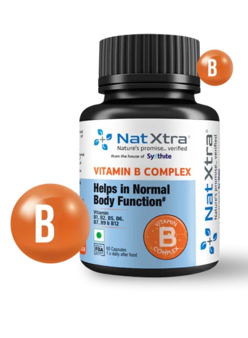 Natxtra Biotin Active+ & Vitamin B Complex Bundle | 120 Capsules Total | Hair Growth & Skin Health Supplement with Biotin, Folic Acid, Iron | Supports Energy & Normal Body Function - Image 3