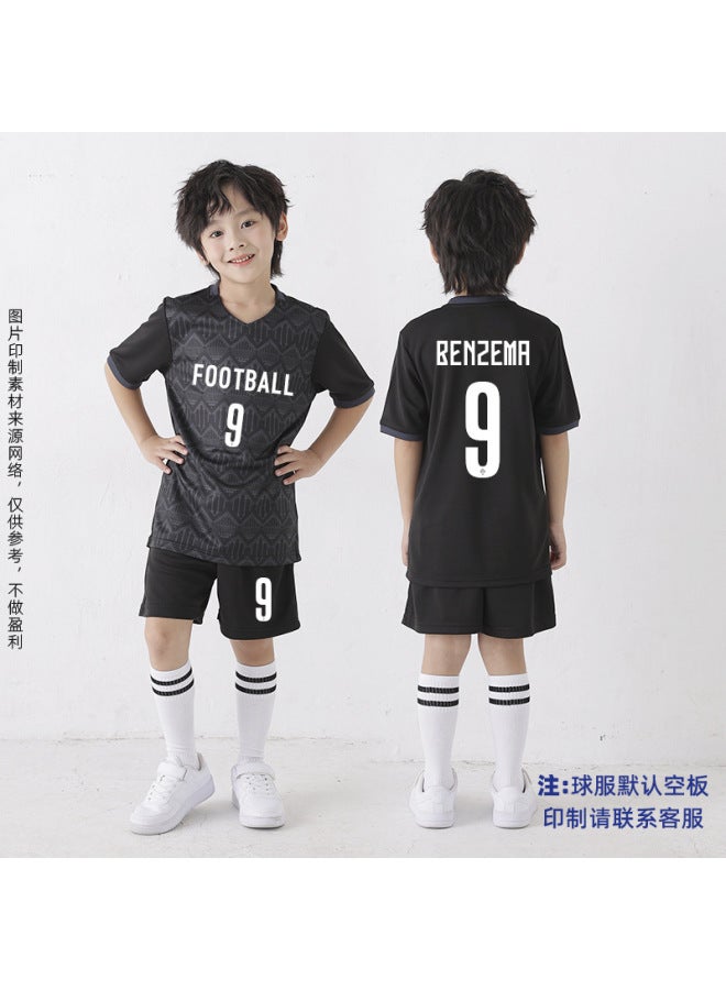 Dn8115# Black Football Jersey - Image 1