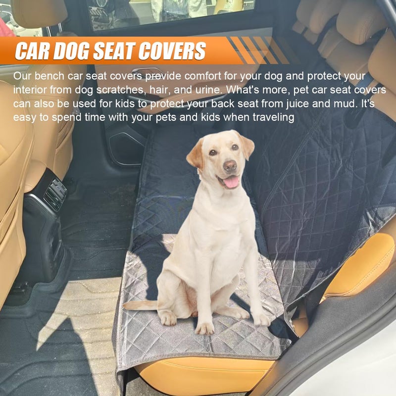 UHANBUT Car Back Seat Cover for Dog, Waterproof Nonslip Car Seat Protector for Pet Kids, Pet Bench Backseat Cover for Cars SUVs Trucks, 53" - Image 3