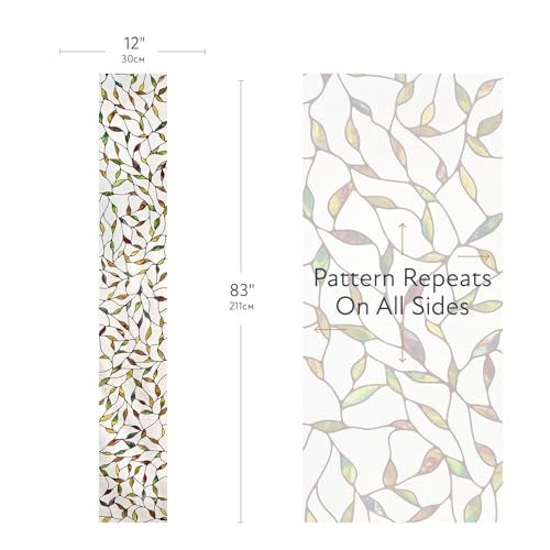 Artscape Cascade Sidelight | Window Privacy Film Stained Glass Pattern | Non-Adhesive & UV Protection | Easy to Apply & Removable | 12 x 83 inches | Made in USA - Image 4