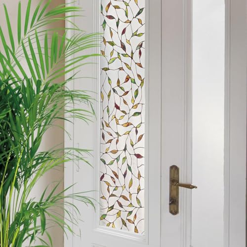 Artscape Cascade Sidelight | Window Privacy Film Stained Glass Pattern | Non-Adhesive & UV Protection | Easy to Apply & Removable | 12 x 83 inches | Made in USA - Image 3