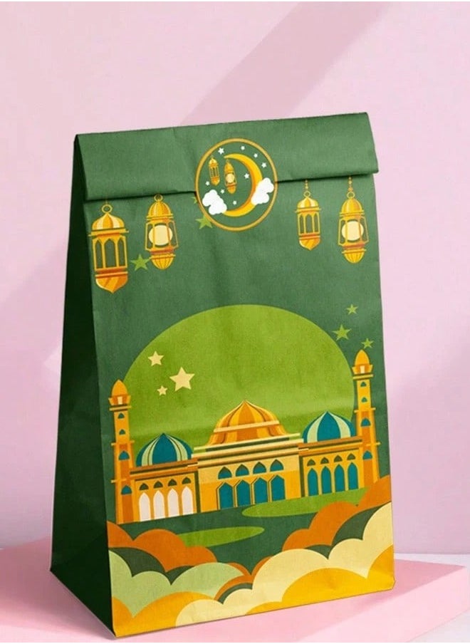 ماركة غير محددة - اكياس رمضان ورقيه لتوزيعات الهدايا والحلويات 12 كيس باشكال متنوعة مستوحاة من نقوشات و تصاميم رمضانية - Image 1