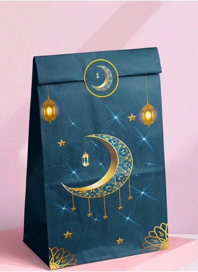 ماركة غير محددة - اكياس رمضان ورقيه لتوزيعات الهدايا والحلويات 12 كيس باشكال متنوعة مستوحاة من نقوشات و تصاميم رمضانية - Image 1