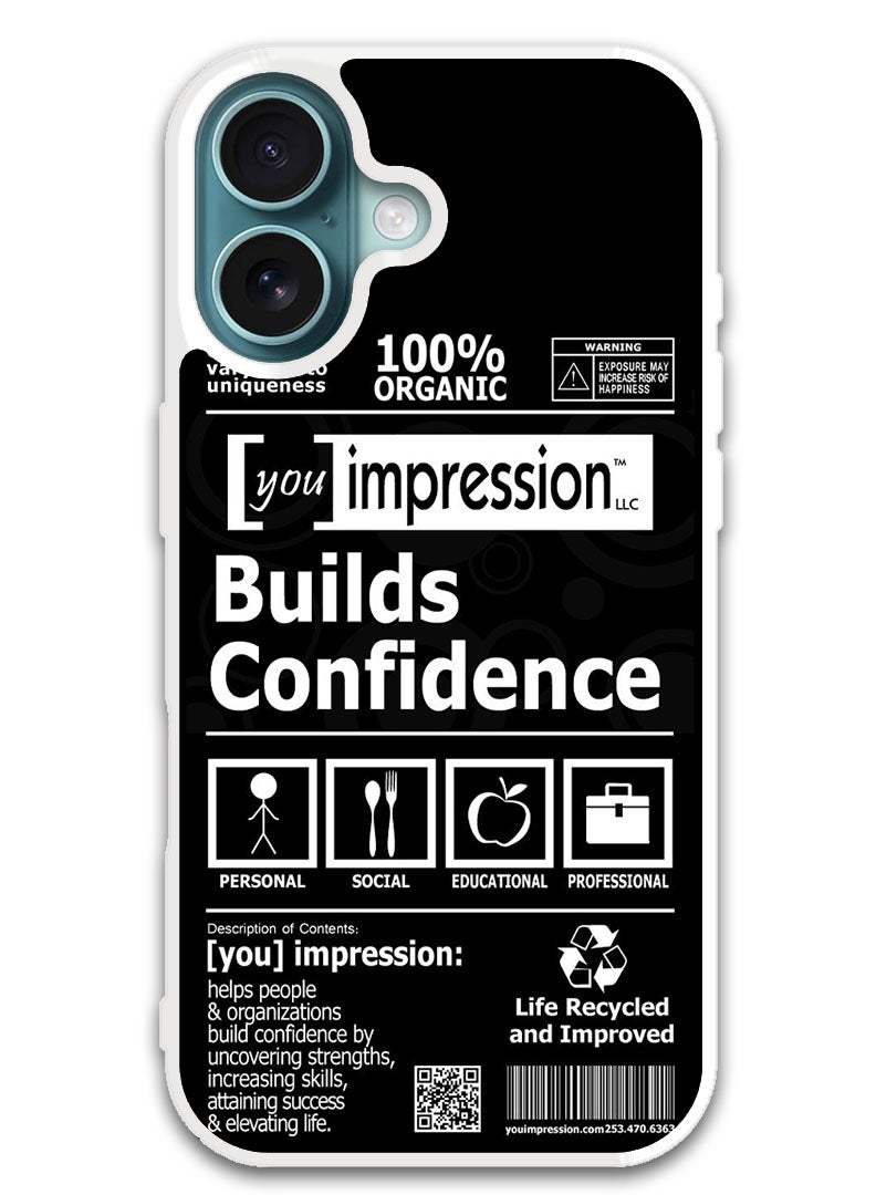 Theodor Protective Case Cover For APPLE IPHONE 16 Plus Builds Confidence (White Bumper) - Image 1