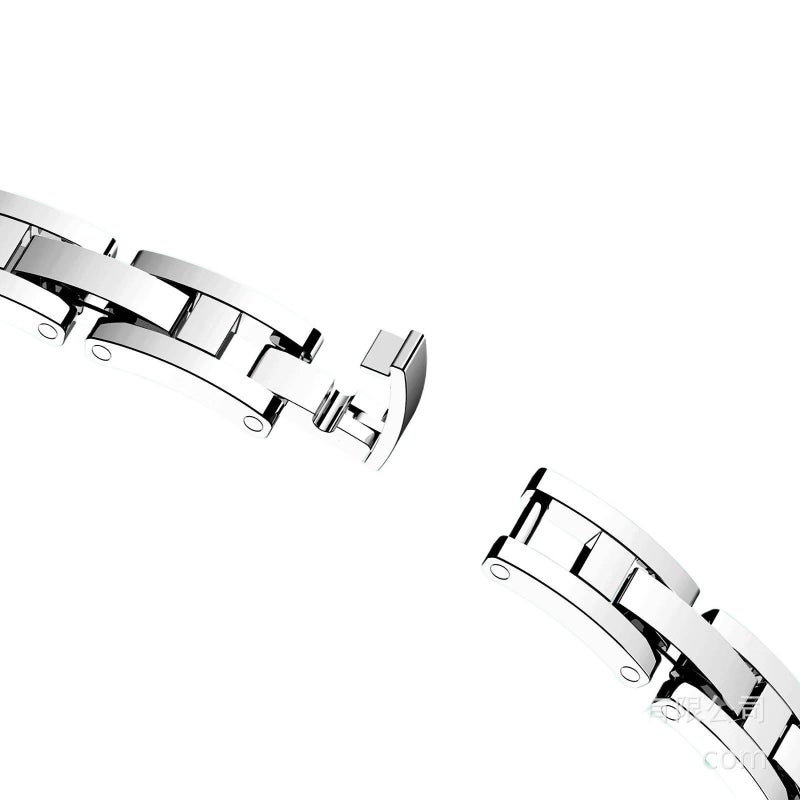 AD Black Resin Bracelet Strap Smartwatch Band Compatible with Apple Watch with Adjustable Fit Replacement Strap for Daily Wear - Image 4