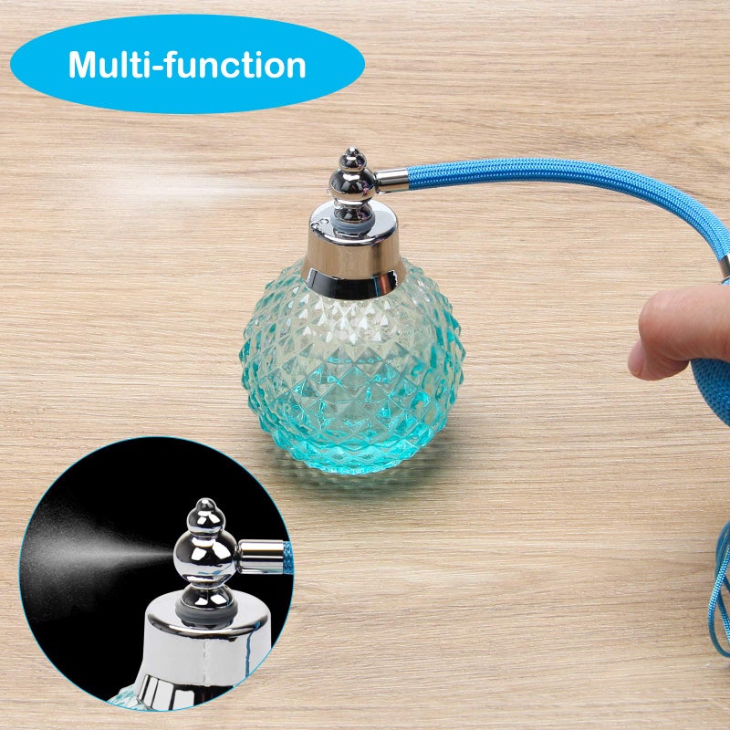 Coolrunner زجاجة عطر قابلة لإعادة التعبئة بتصميم فنتج من كولرونر كريستال آرت سعة 100 مل (زرقاء) - Image 2