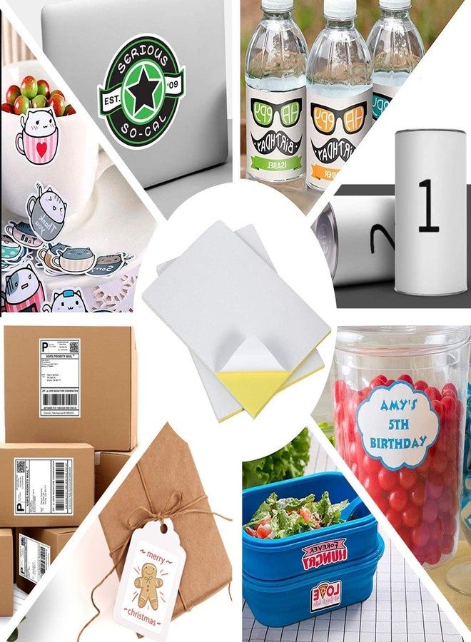 True-Ally Sticker Self-Adhesive Glossy Photo Paper A4 Size 120 GSM for Inkjet Printer (Creamy White) Dries Quickly DIY Sticker Printing Label Art (A4-50 Sheets) - Image 2