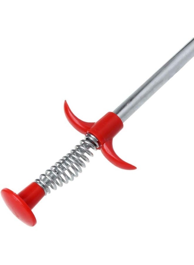 Poaker أداة تنظيف متعددة الوظائف مع خطاف مرن لفتح المجاري، أداة تنظيف أنابيب لفتح انسدادات المصارف، خطاف الربيع لإزالة الشعر والانسدادات للمطبخ والحمام 160 سم 2 قطع - Image 3