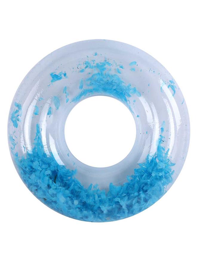Inflatable Swimming Ring Water Pool Circle Floating Feather Decor(61cm/24in) - Image 5