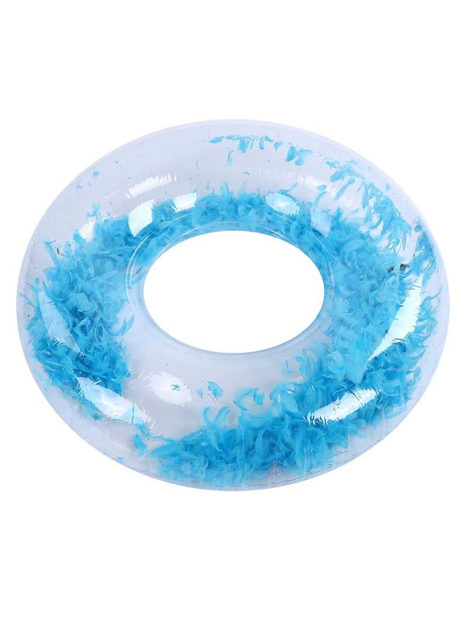 Inflatable Swimming Ring Water Pool Circle Floating Feather Decor(61cm/24in) - Image 1