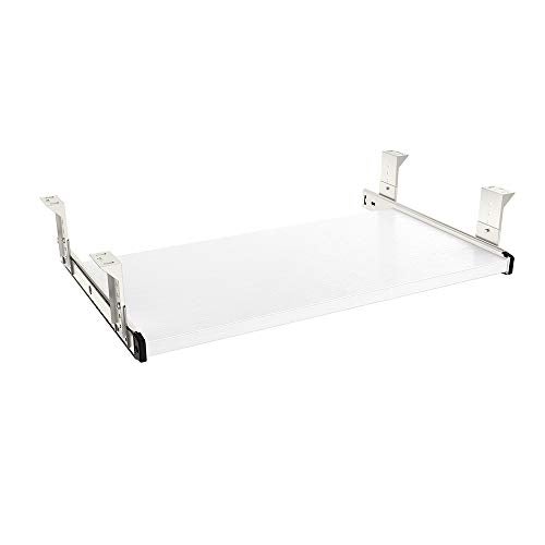FRMSAET Furniture Accessories Office Product Suits Hardware 20/24/30 inches Keyboard Drawer Tray Wood Holder Under Desk Adjustable Height Platform. (20 inches, White) - Image 1