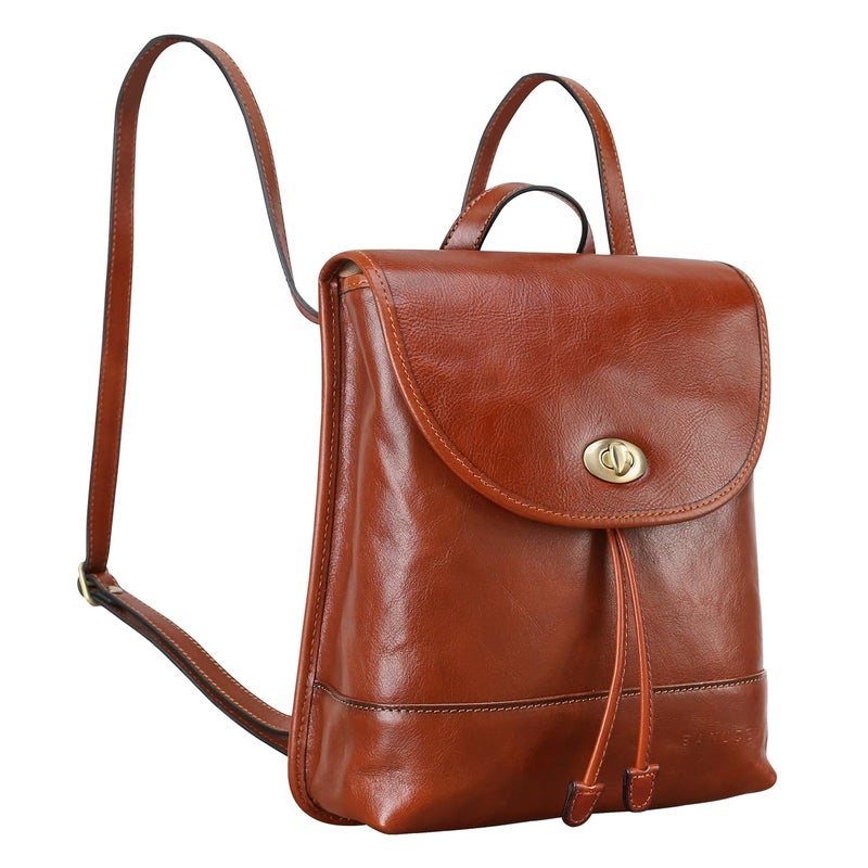Banuce Full Grains Italian Leather Convertible Backpack Purse for Women Small Shoulder Bag for 9.7 inch iPad with Adjustable Strap Lightweight Brown - Image 1