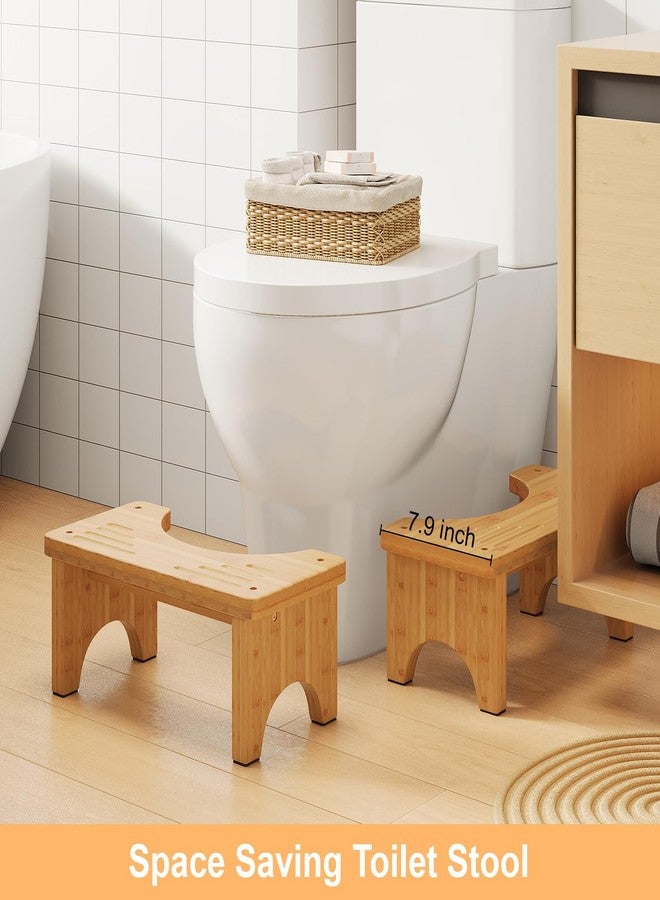 Uaniar Bamboo Toilet Stool, Wooden Squatting Potty Stool for Adults, 7 Inch Toilet Stool Squat Adult, Non-Slip Wood Poop Stool for Bathroom, Portable Toilet Foot Pooping Steps for Kids - Image 3