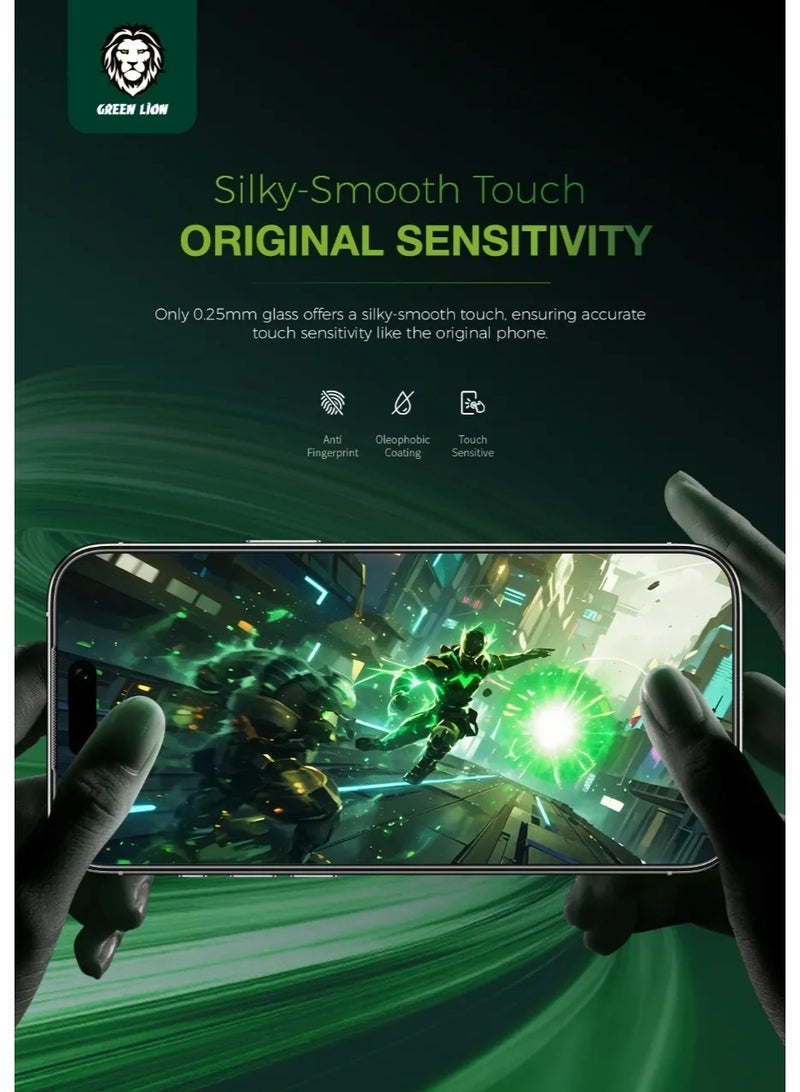 جرين ليون زجاج 3D Pv-Pet Pro المنحني بالكامل لهاتف iPhone 17 Air / رؤية جانبية مسدودة / مقاومة للشحوم / استجابة عالية - حافة سوداء / خصوصية - Image 5