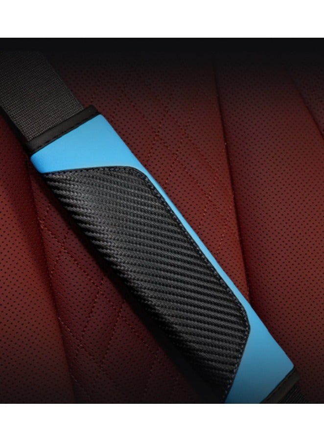 EBMINI New Carbon Fiber Leather Car Seat Belt Shoulder Protector  - Image 2