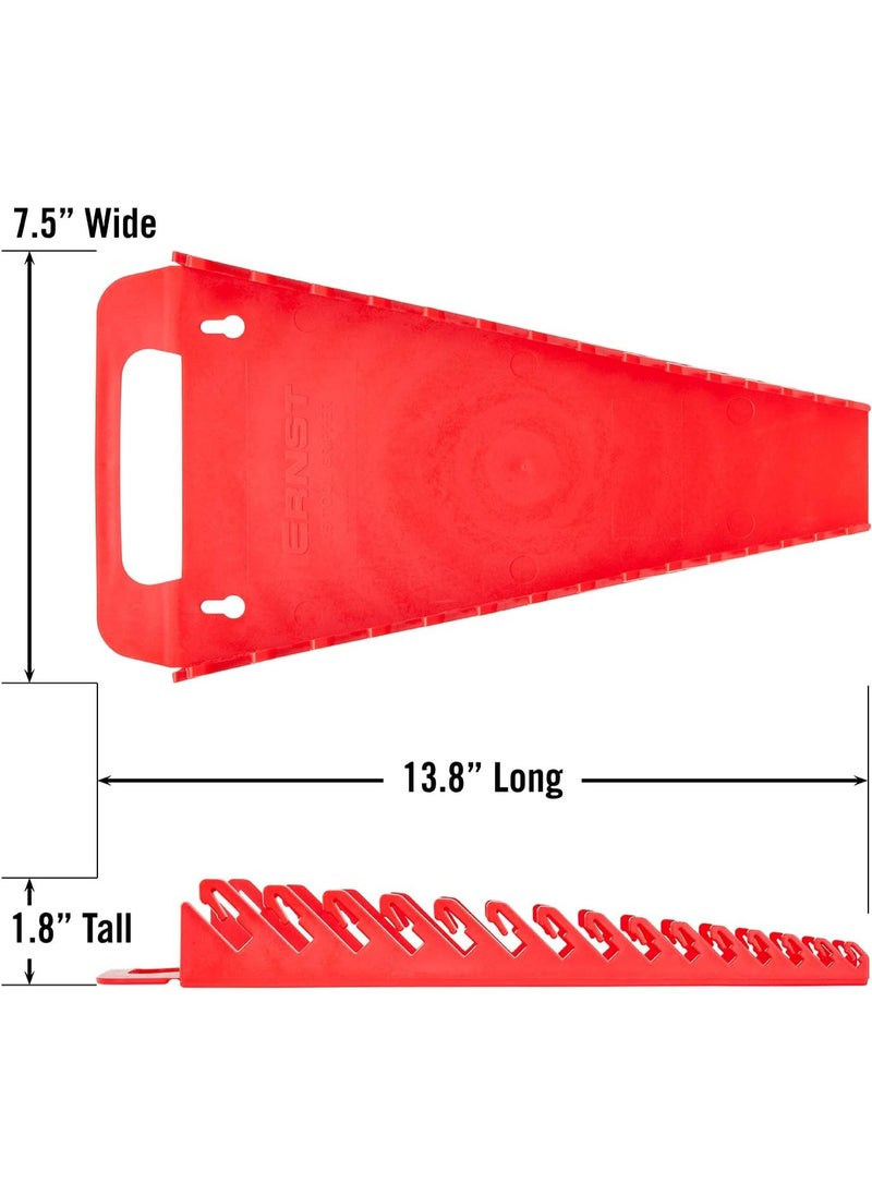 Ernst Manufacturing ERNST Wrench Gripper - Wrench Organizer, Wrench Holder for 15 Tools, Red  - Image 2