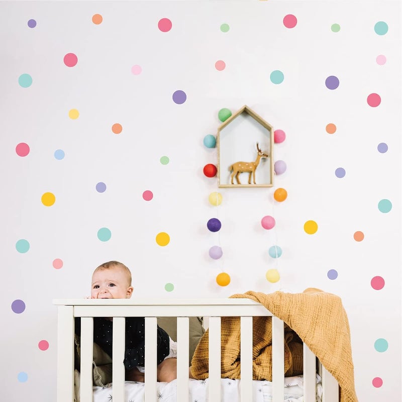 CELAENO Colorful Polka Dot Wall Decal Stickers - Image 1