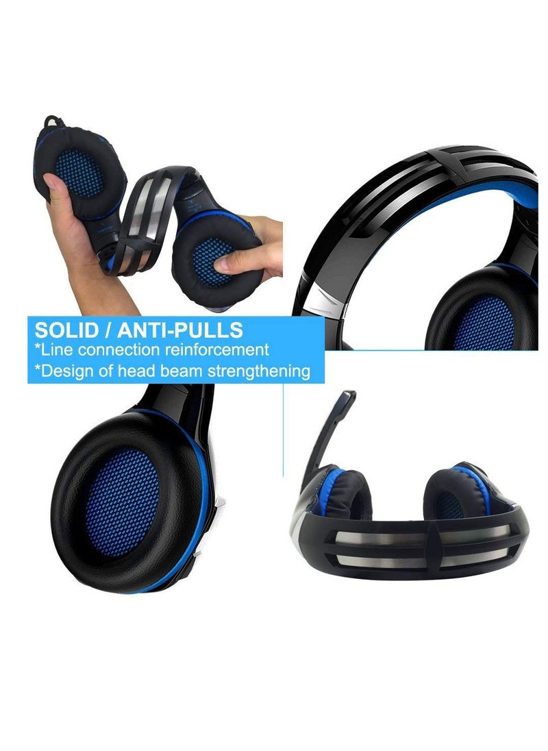 Beexcellent - GM-5 Stereo Gaming Headset with Microphone for Mac Nintendo Switch PS4, PC, Xbox One Controller, Noise Cancelling Over Ear Professional Gaming Headphones with Mic, Volume Control ,LED Light, Bass Surr - Image 1