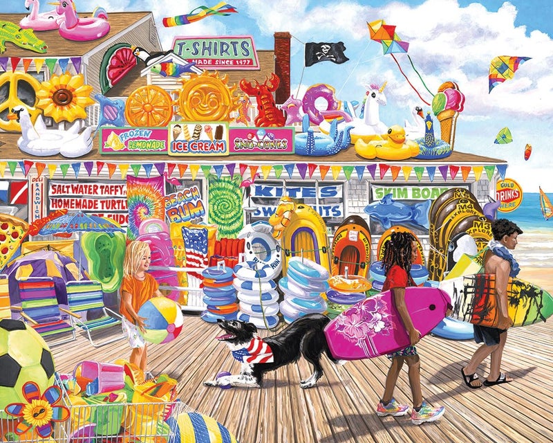 White Mountain 500 Piece Jigsaw Puzzle Summer Beach Puzzles with Large Pieces Gift for Adults 18"x24" - Float Shop - Image 1