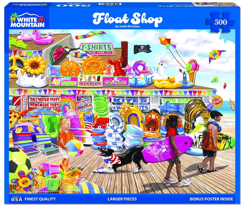 White Mountain 500 Piece Jigsaw Puzzle Summer Beach Puzzles with Large Pieces Gift for Adults 18"x24" - Float Shop - Image 2