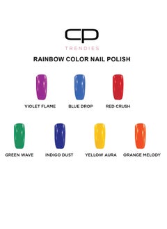 CP Trendies Rainbow Colors Nail Polish Kit 7Pcs Colors for Women – 11ml x 7 Pack  Nail Enamel  - Image 4