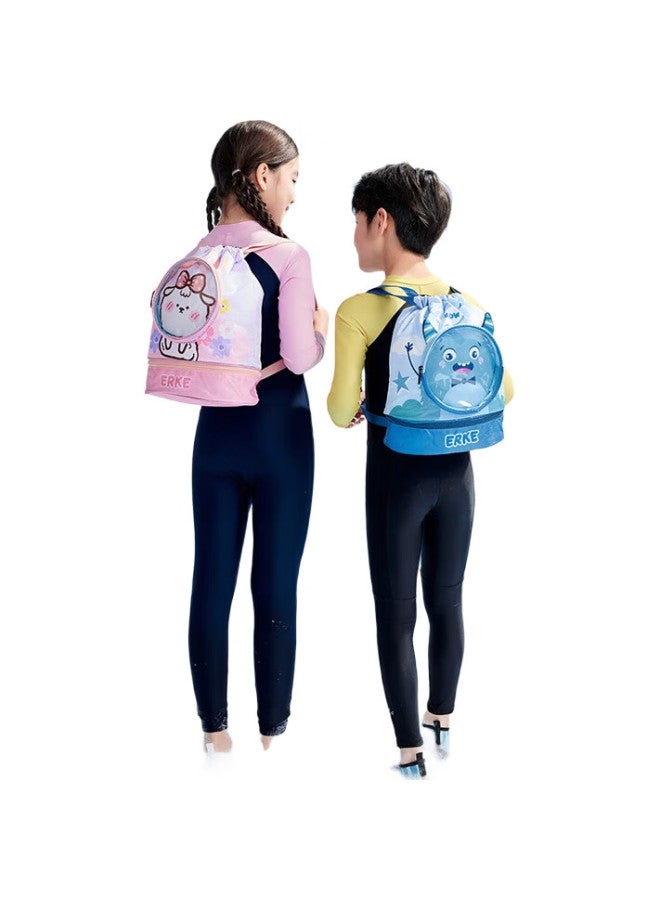 ERKE Children'S Swimming Bag Dry And Wet Separation Swimsuit Storage Bag Boys And Girls Kids Double Shoulder Backpack Waterproof Bag - Image 2