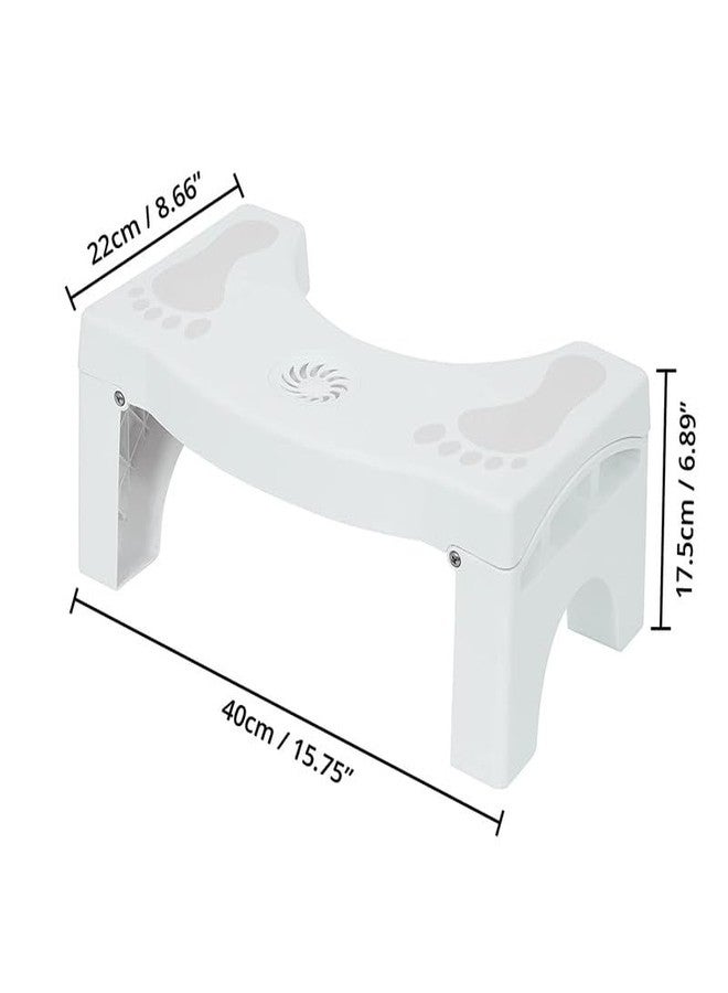 Dkriva Potty Squatty Stool for Adults | Bath Stool | Foldable | Toilet Seat Riser with Handles | for Western Toilet, Bathroom, Anti-Slip & Stool with Air Freshner Slot (1Pcs) - Image 2
