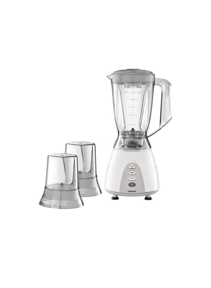 TORNADO Electric Blender 500 Watt 1.5 Liter 2 Mills Gray MX5200/2-GRAY