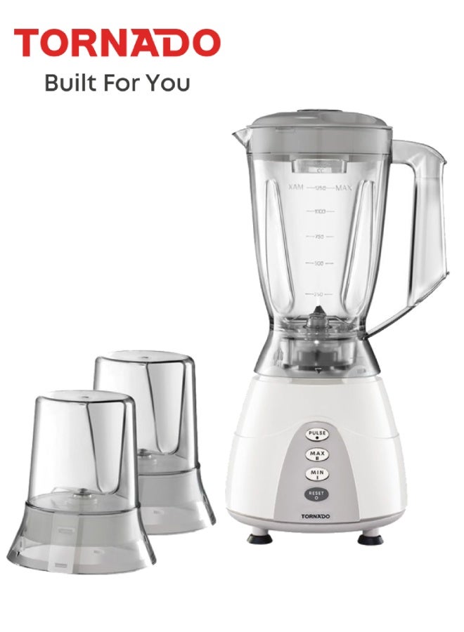TORNADO Electric Blender 500 Watt 1.5 Liter 2 Mills Gray MX5200/2-GRAY - Image 5