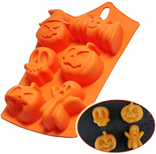 FantasyDay 2 Pack Halloween Pumpkin Witch Ghost Silicone Mold Candy Mold Ice Tray for Holiday Chocolate, Muffin Cups, Wafer, Cake Toppers, Bath Bombs, Soaps Cookie and More #6 - Image 3